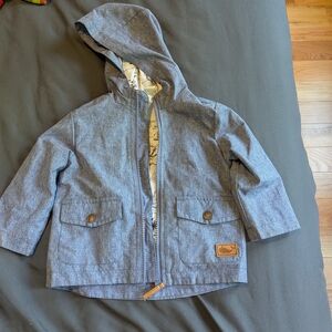 Little Me Gray Hooded Raincoat